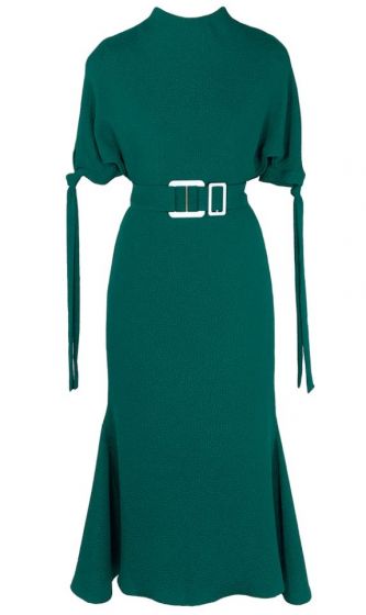 Edeline Lee Pedernal Tailored Dress Green