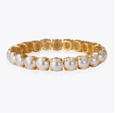Gia Stretch Gold Pearl Bracelet