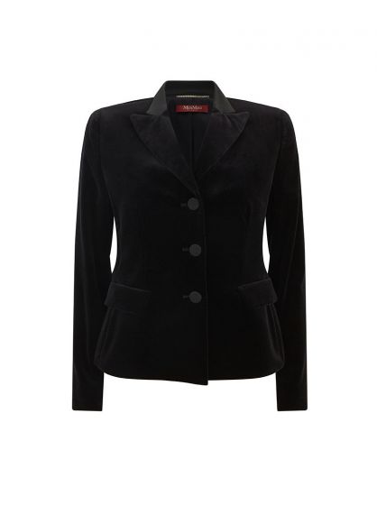 Zelota Tailored Velvet Jacket Black