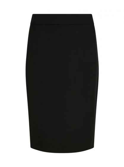 Emporio Armani Tailored Pencil Wool Stretch Skirt Black