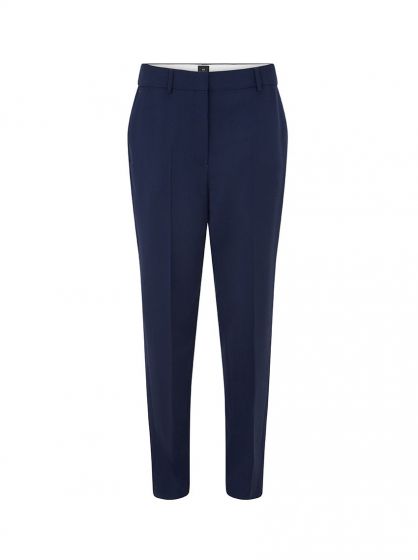 Tailored Front Wool Hopsack Cropped Trouser