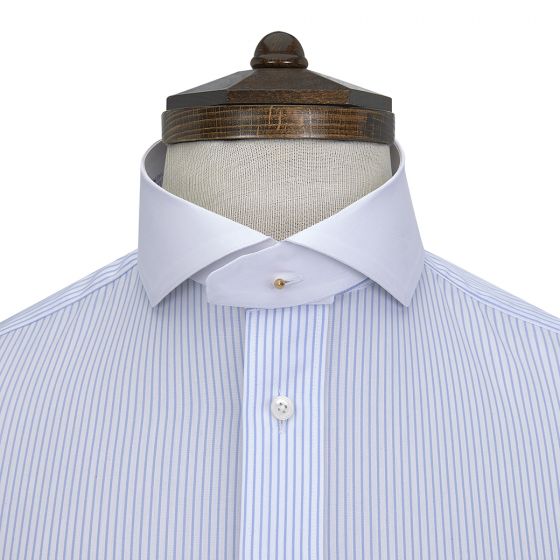 Regency White Starched Cotton Cutaway Collar