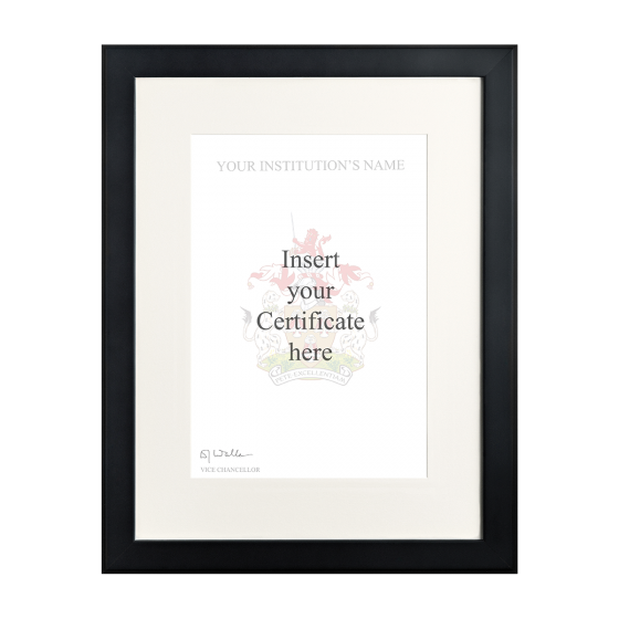 Black Finish Certificate Frame