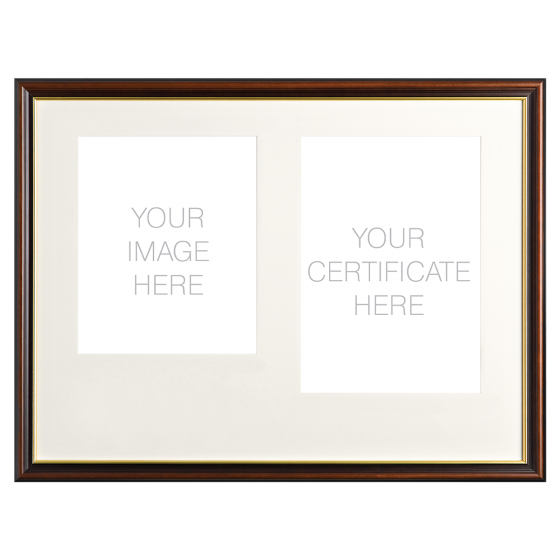 Mahogany Finish Combination Frame