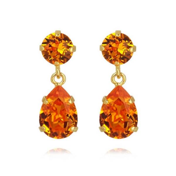 Mini Drop Orange Earrings