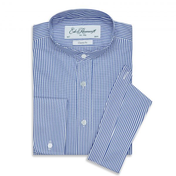 Albion Striped Cotton Tunic Shirt Blue