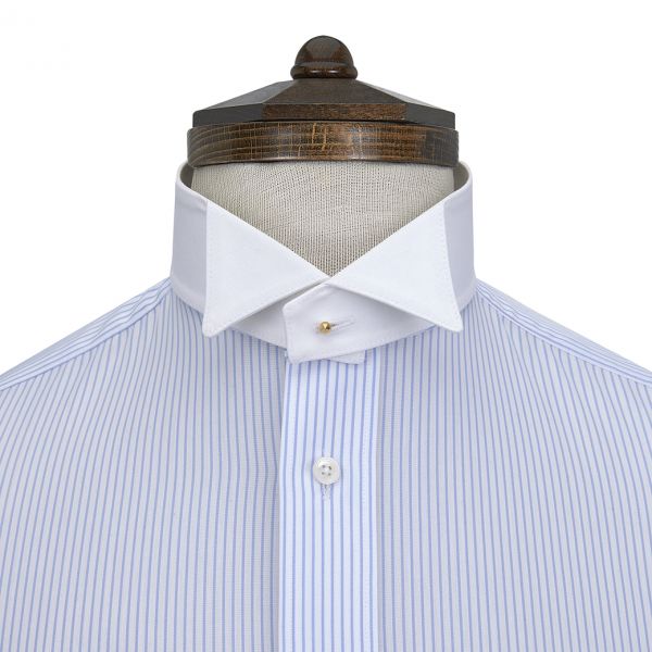 Non Starched White Fused Cotton Wing Collar