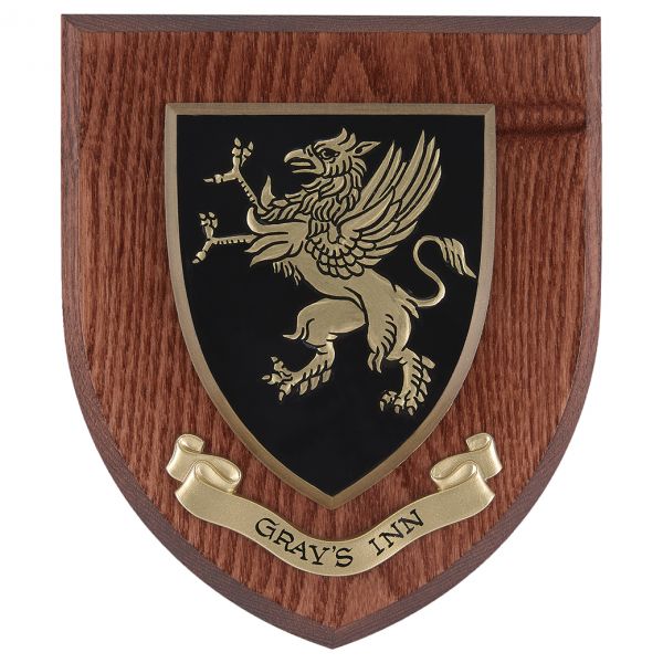 Gray's Inn Crest Hand Painted Wall Shield