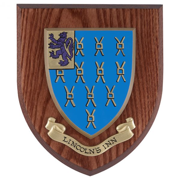 Lincoln's Inn Crest Hand Painted Wall Shield