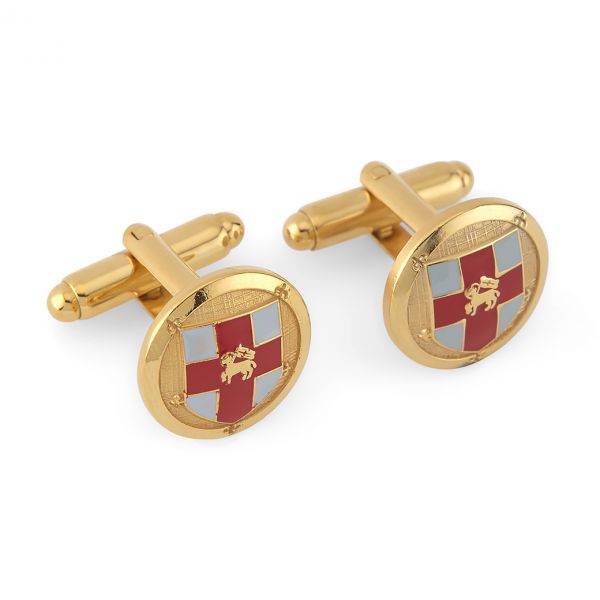 Gilt Cufflinks with Middle Temple Crest Detail