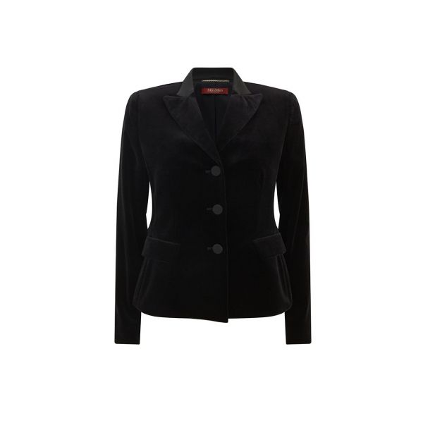 Zelota Tailored Velvet Jacket Black