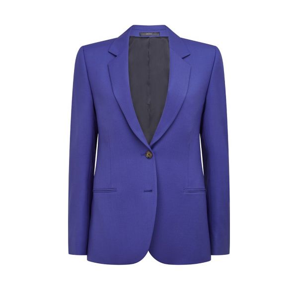 Tailored Single Breasted Blue Wool Jacket
