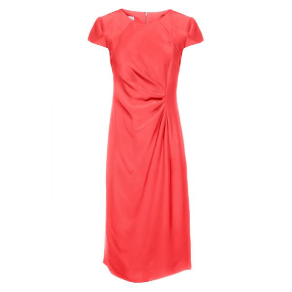 Side Ruched Silk Dress