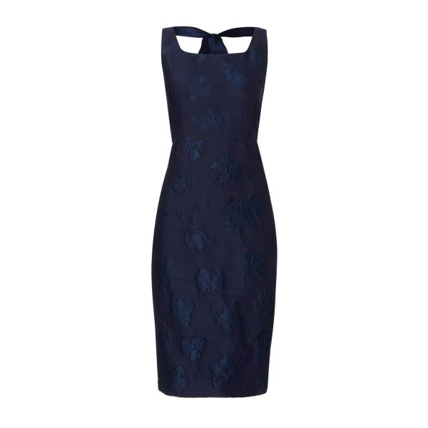 Paddy Campbell Catherine Rose Jacquard Blue Dress