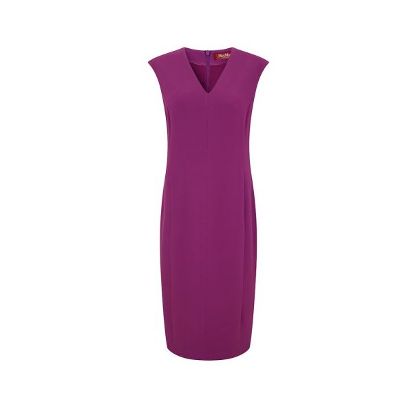 MaxMara Studio Purple Ortles Tailored Cady Dress