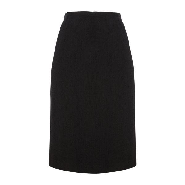 Paddy Campbell Esther Frise Tweed Pencil Skirt Black