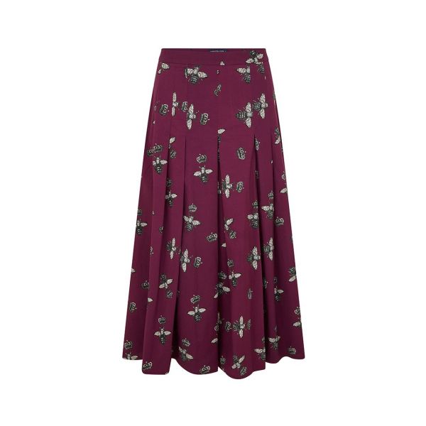 Zeller Bee and Crown Pleated Skirt