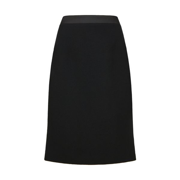 Ede & Ravenscroft Heidi Tailored Wool Crepe Skirt Black