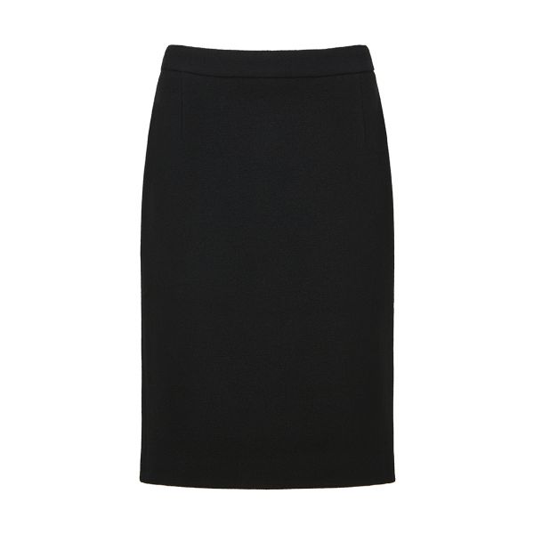 Ede & Ravenscroft Hope Tailored Wool Crepe Pencil Skirt Black