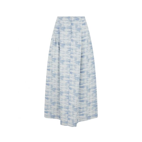 Emporio Armani Blue Shaded Check Skirt