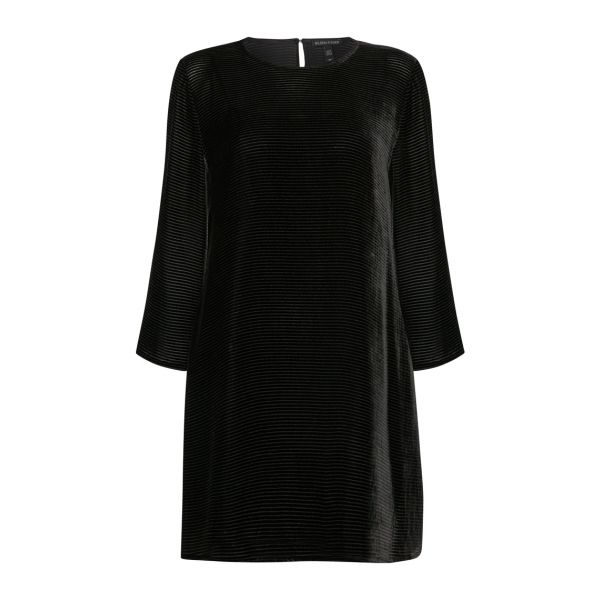 Eileen Fisher Round Neck 3/4 Sleeve Tunic Black | Womenswear