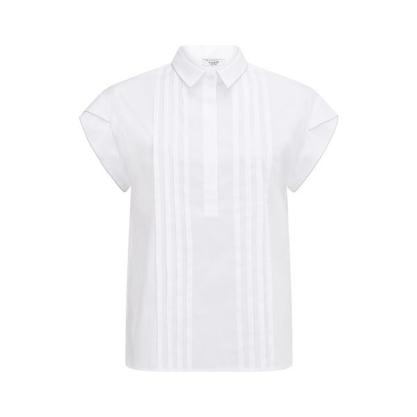 Perserico Leaf Collar Shirt White | Womenswear
