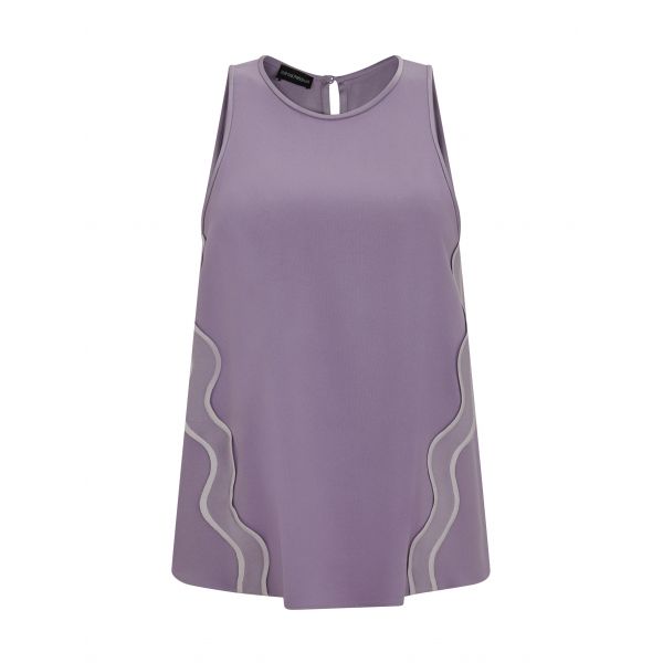 Emporio Armani Envers Satin Vest Lilac | Womenswear