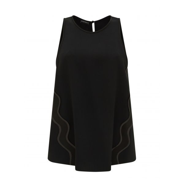 Emporio Armani Envers Satin Vest Black | Womenswear