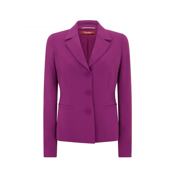 MaxMara Studio Purple Agiate Tailored Cady Jacket