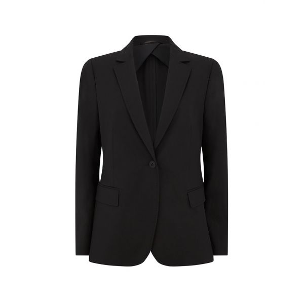 MaxMara Studio Vischio Tailored Cotton Jacket Black