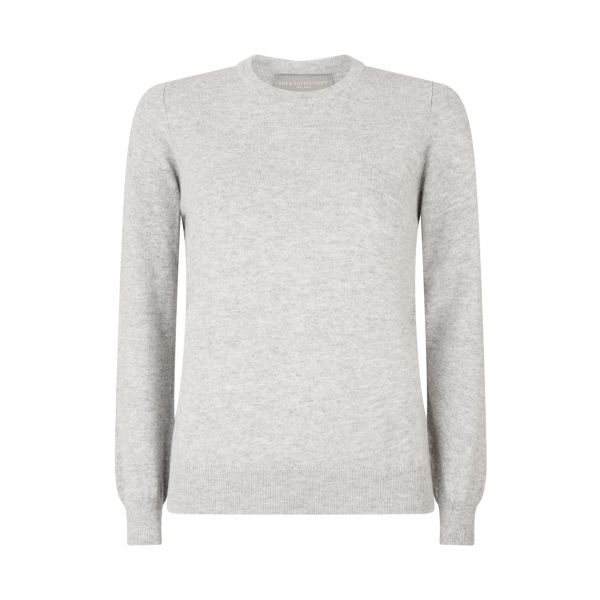 Ede & Ravenscroft Keira Round Neck Grey Cashmere Sweater