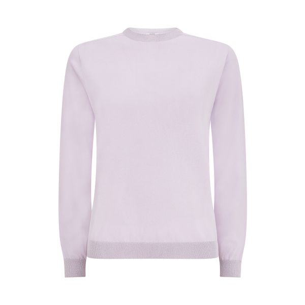Peserico Cotton Knitted Sweater Lilac