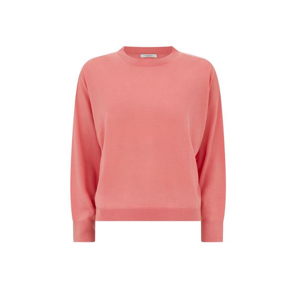 Peserico Merino Wool Roundneck Sweater Pink