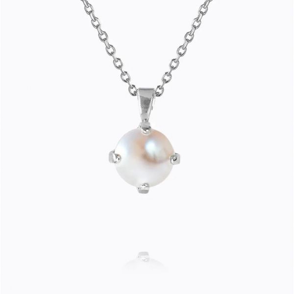Classic Petite Silver Pearl Necklace