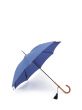 Malacca Crook Handle Umbrella Blue