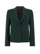 Two Button Wool Jacket Emerald
