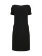 Ede & Ravenscroft Hallie Tailored Wool Crepe Black Dress