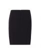 Wool Crepe Black Pencil Skirt