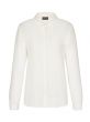 Emporio Armani Long Sleeve Silk Shirt White | Womenswear