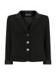 Hattie Tailored Wool Crepe Black Jacket