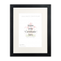 Black Finish Certificate Frame
